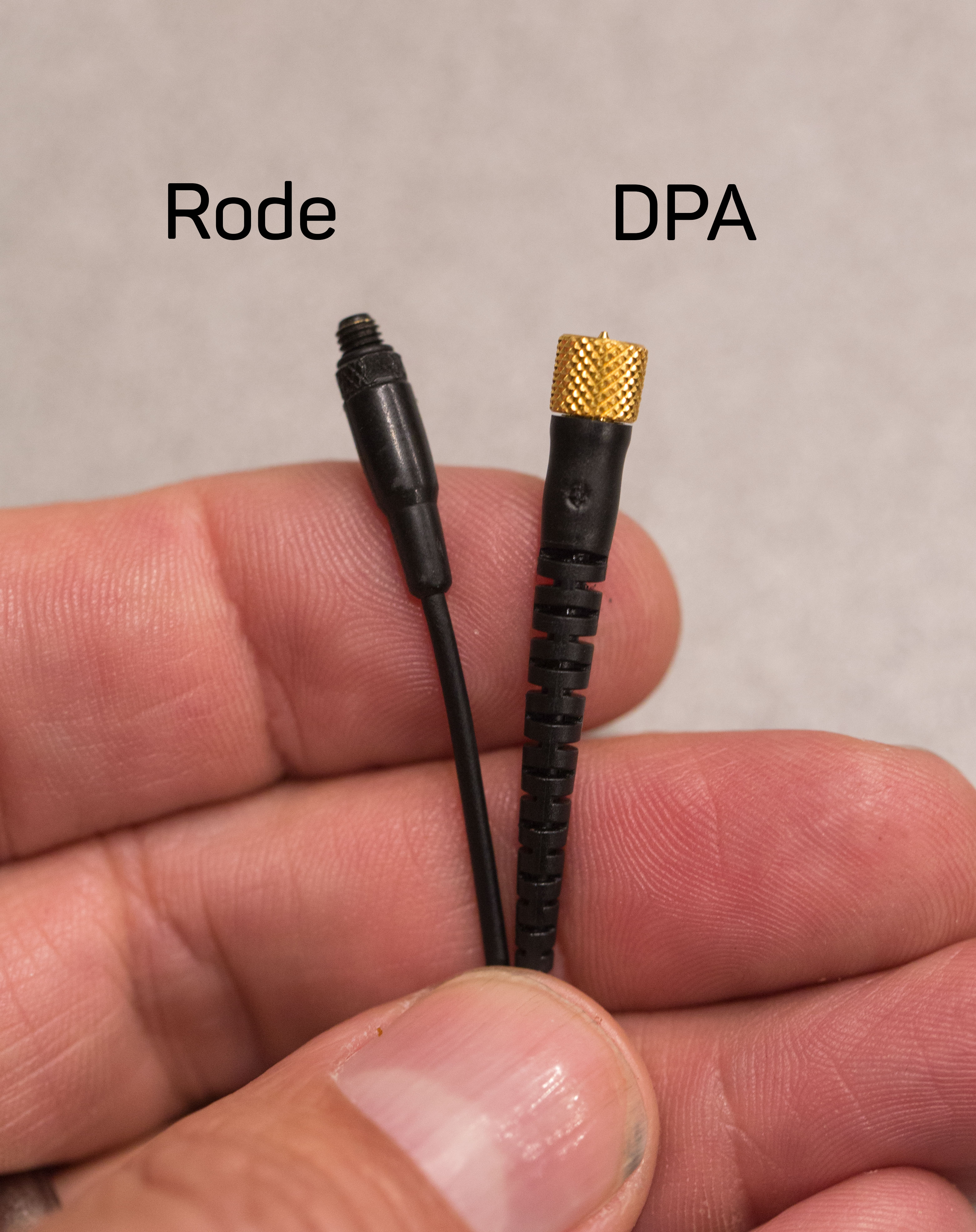 Rode vs. DPA micro dot connectors